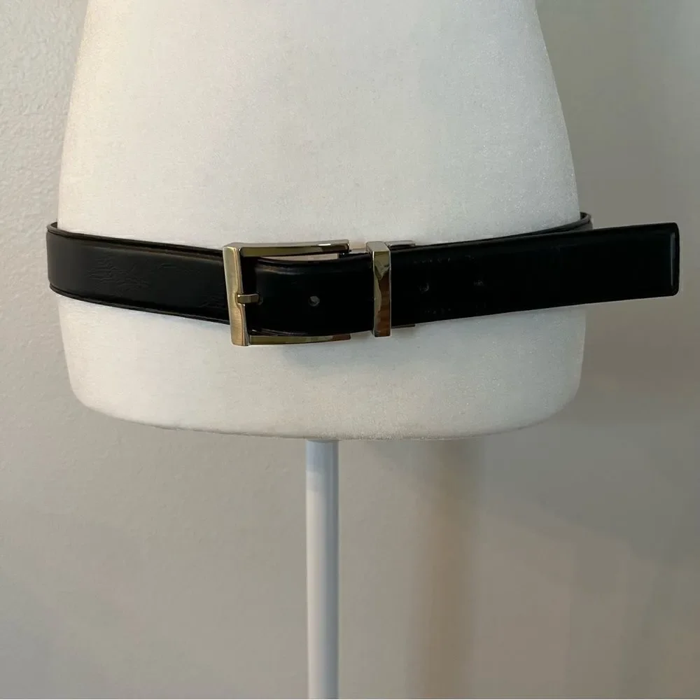 Kenneth Cole Reaction Belt Mens Brown Black Reversible Buckle Dress Size 36/90
